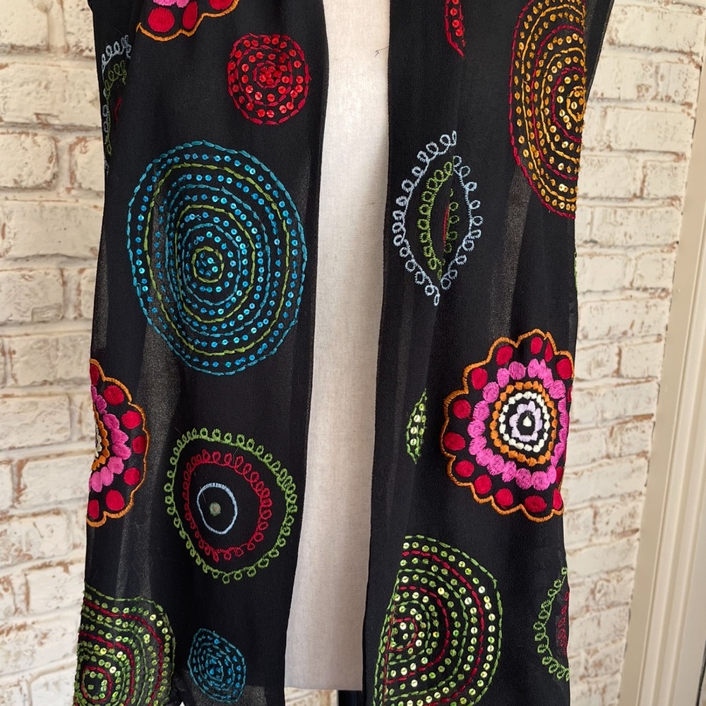 Colorful Patterned Scarf - Picture 2 of 12